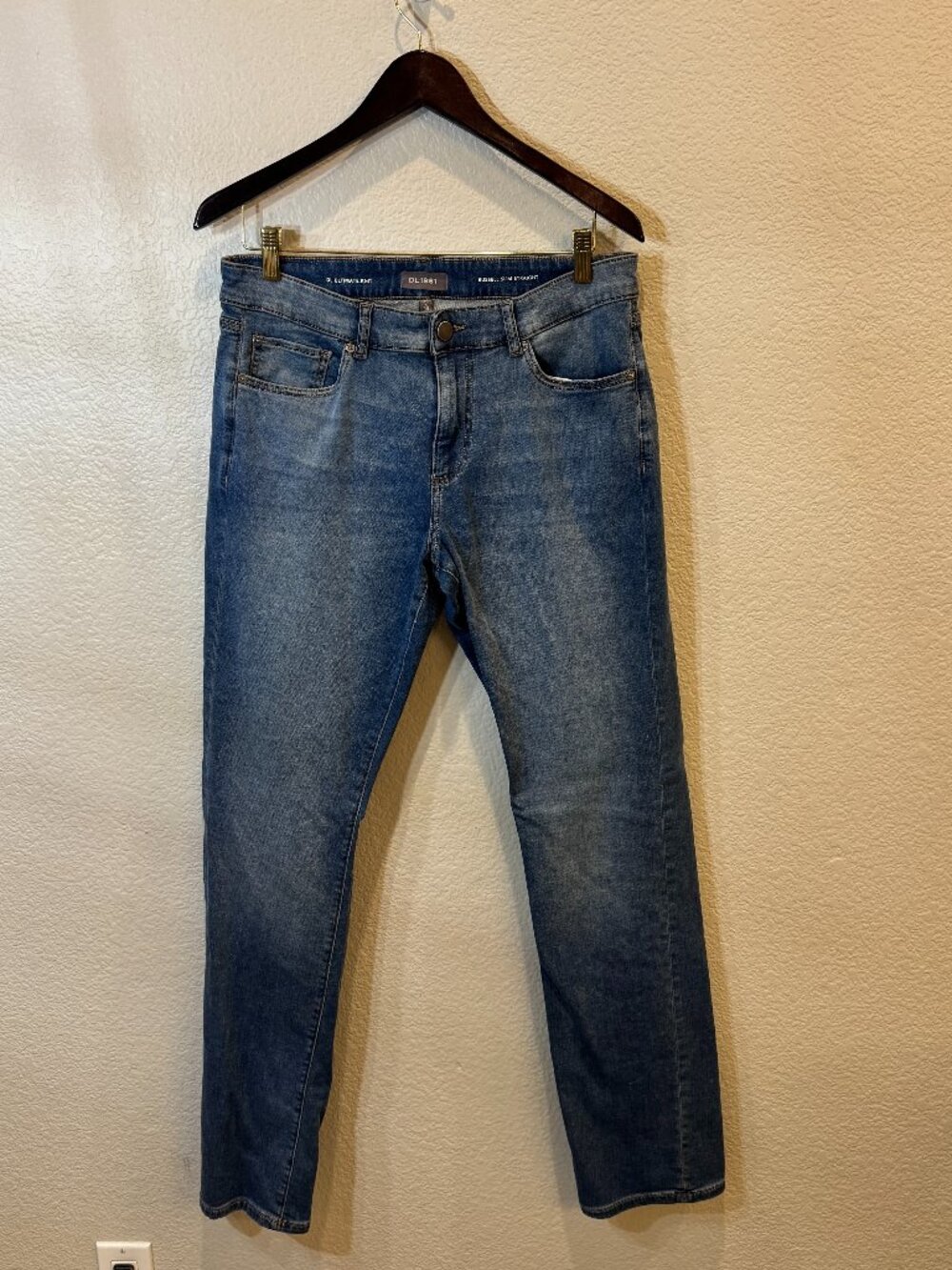 DL1961 Men's Russell Slim Straight Ultimate Knit Jeans.